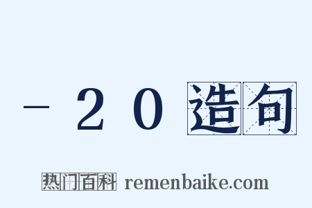 -20造句是什么意思的图片